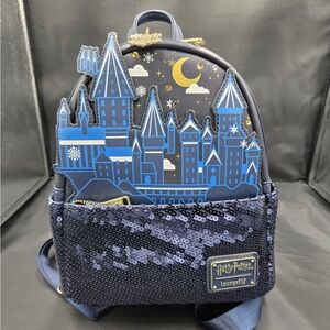 Loungefly Hogwarts Castle Navy Backpack